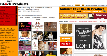 Find Black Products - Black Fashion and Gifts Directory